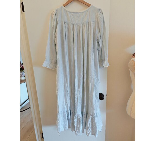 Vintage Eileen West Queen Anne's Lace Nightgown Robe L - Picture 4 of 8